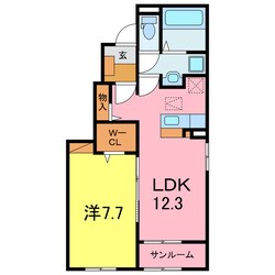 ル　カルム　森跡Ⅰの物件間取画像